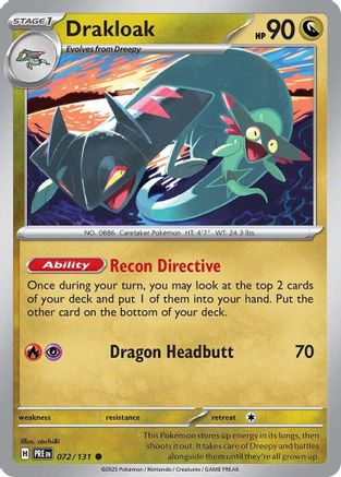 Drakloak (072/131) [SV Prismatic Evolutions] Reverse Holofoil - Common