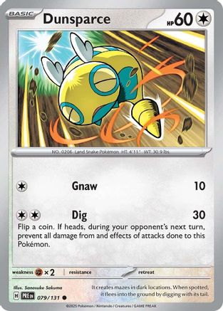 Dunsparce (079/131) [SV Prismatic Evolutions] Reverse Holofoil - Common