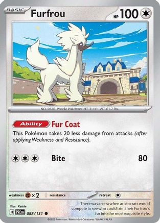Furfrou (088/131) [SV Prismatic Evolutions] Reverse Holofoil - Common