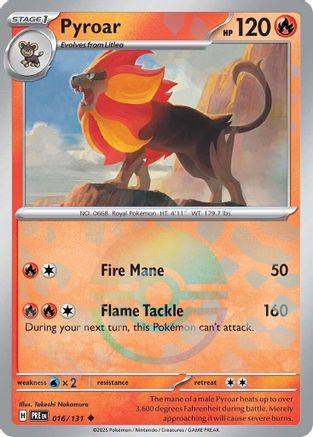 Pyroar (Poke Ball Pattern) (016/131) [SV Prismatic Evolutions] Holofoil - Uncommon