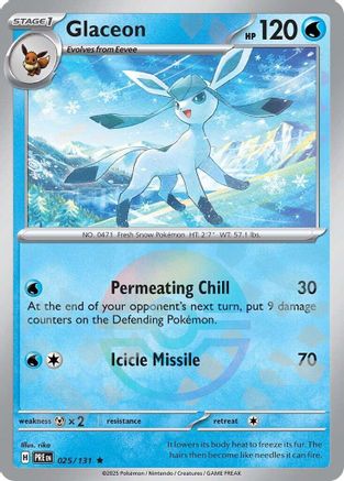 Glaceon (Poke Ball Pattern) (025/131) [SV Prismatic Evolutions] Holofoil - Rare