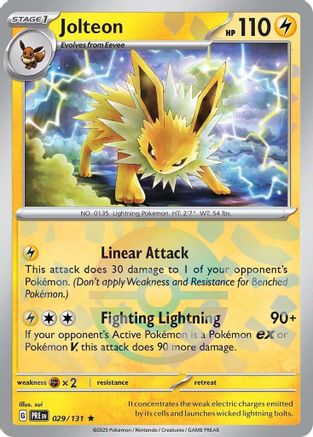 Jolteon (Poke Ball Pattern) (029/131) [SV Prismatic Evolutions] Holofoil - Rare