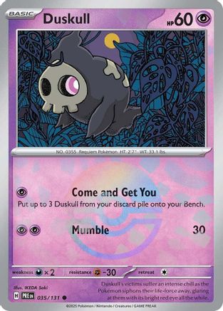 Duskull (Poke Ball Pattern) (035/131) [SV Prismatic Evolutions] Holofoil - Common