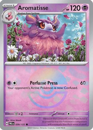 Aromatisse (Poke Ball Pattern) (039/131) [SV Prismatic Evolutions] Holofoil - Common