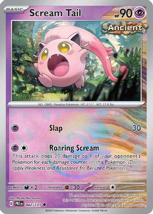 Scream Tail (Poke Ball Pattern) (042/131) [SV Prismatic Evolutions] Holofoil - Uncommon