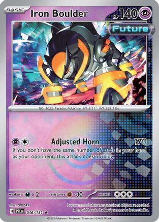 Iron Boulder (Poke Ball Pattern) (046/131) [SV Prismatic Evolutions] Holofoil - Rare