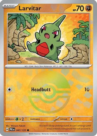 Larvitar (Poke Ball Pattern) (047/131) [SV Prismatic Evolutions] Holofoil - Common