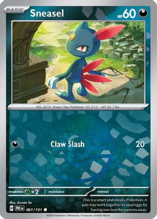 Sneasel (Poke Ball Pattern) (061/131) [SV Prismatic Evolutions] Holofoil - Common