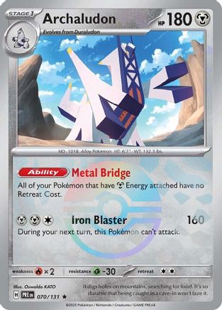 Archaludon (Poke Ball Pattern) (070/131) [SV Prismatic Evolutions] Holofoil - Rare