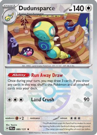 Dudunsparce (Poke Ball Pattern) (080/131) [SV Prismatic Evolutions] Holofoil - Rare