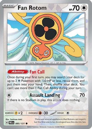 Fan Rotom (Poke Ball Pattern) (085/131) [SV Prismatic Evolutions] Holofoil - Common