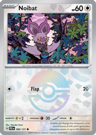 Noibat (Poke Ball Pattern) (090/131) [SV Prismatic Evolutions] Holofoil - Common
