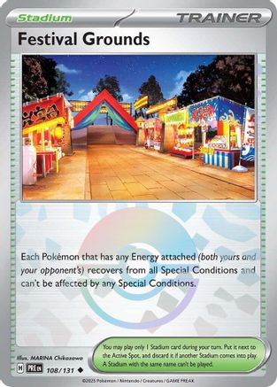 Festival Grounds (Poke Ball Pattern) (108/131) [SV Prismatic Evolutions] Holofoil - Uncommon