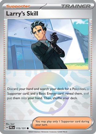 Larry's Skill (Poke Ball Pattern) (115/131) [SV Prismatic Evolutions] Holofoil - Common