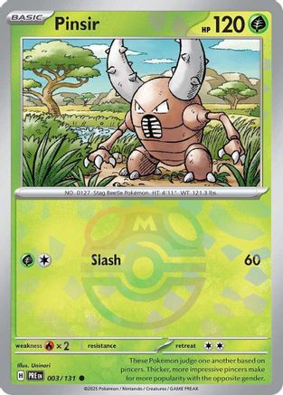 Pinsir (Master Ball Pattern) (003/131) [SV Prismatic Evolutions] Holofoil - Common