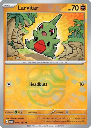 Larvitar (Master Ball Pattern) (047/131) [SV Prismatic Evolutions] Holofoil - Common