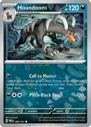 Houndoom (Master Ball Pattern) (063/131) [SV Prismatic Evolutions] Holofoil - Common