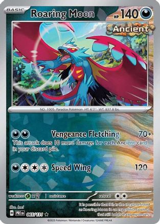 Roaring Moon (Master Ball Pattern) (065/131) [SV Prismatic Evolutions] Holofoil - Rare