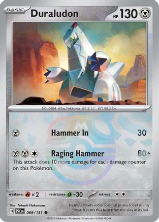 Duraludon (Master Ball Pattern) (069/131) [SV Prismatic Evolutions] Holofoil - Common