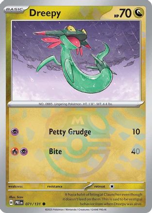 Dreepy (Master Ball Pattern) (071/131) [SV Prismatic Evolutions] Holofoil - Common