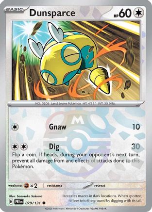 Dunsparce (Master Ball Pattern) (079/131) [SV Prismatic Evolutions] Holofoil - Common