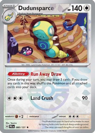 Dudunsparce (Master Ball Pattern) (080/131) [SV Prismatic Evolutions] Holofoil - Rare