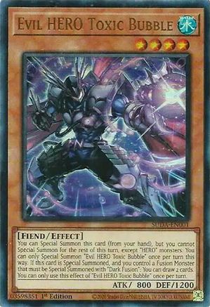 Evil HERO Toxic Bubble (Ultra Rare) (SUDA-EN001) - Supreme Darkness 1st Edition