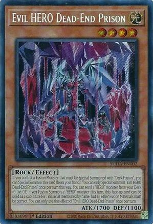 Evil HERO Dead-End Prison (Secret Rare) (SUDA-EN002) - Supreme Darkness 1st Edition