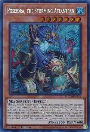 Poseidra, the Storming Atlantean (Secret Rare) (SUDA-EN016) - Supreme Darkness 1st Edition