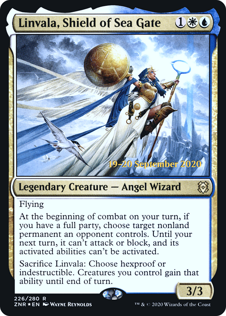 Linvala, Shield of Sea Gate (PRE-226) [Zendikar Rising Promos] Foil