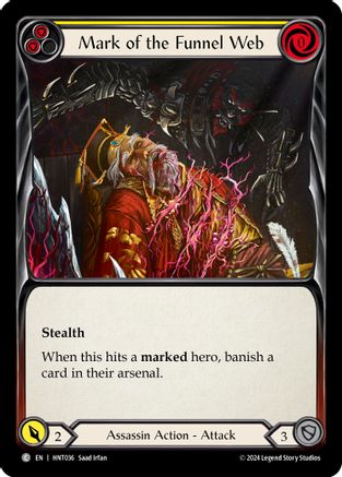 Mark of the Funnel Web (Yellow) (HNT036) - The Hunted Rainbow Foil