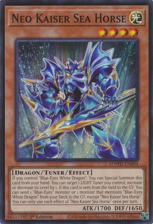 Neo Kaiser Sea Horse (Super Rare) (SDWD-EN004) - Structure Deck: Blue-Eyes White Destiny 1st Edition