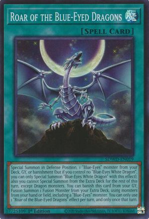 Roar of the Blue-Eyed Dragons (Super Rare) (SDWD-EN019) - Structure Deck: Blue-Eyes White Destiny Unlimited