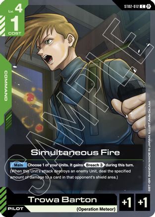 Simultaneous Fire (ST02-012) - Edition Beta