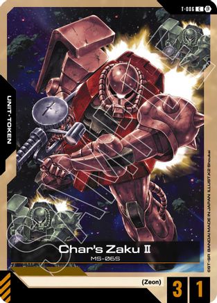 Char's Zaku II (T-006) Token (T-006) - Edition Beta