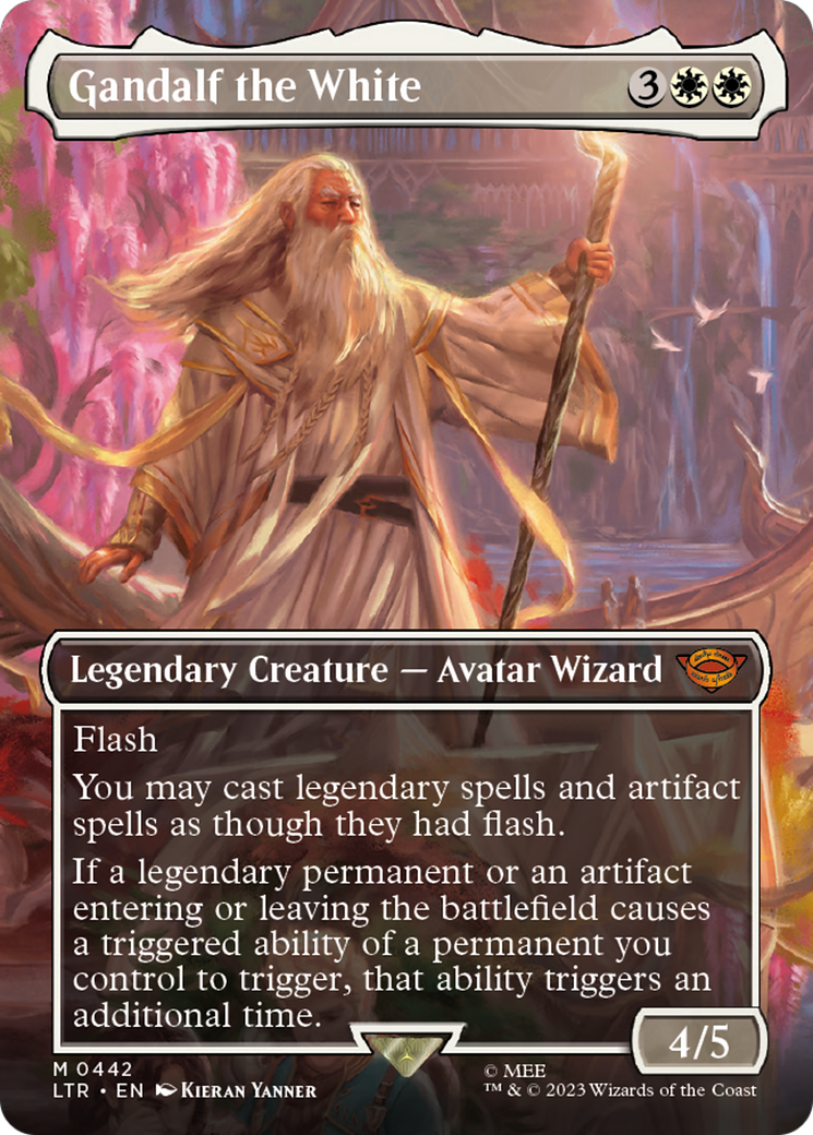 Gandalf the White (Borderless) (LTR-442) [The Lord of the Rings: Tales of Middle-earth] Foil