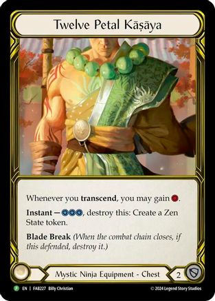 Twelve Petal Kasaya (Golden) - FAB227 (FAB227) - Flesh and Blood: Promo Cards Cold Foil