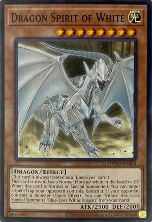 Dragon Spirit of White (Unlimited Misprint) (Common) (SDWD-EN008) - Structure Deck: Blue-Eyes White Destiny Unlimited