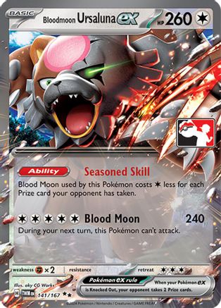 Bloodmoon Ursaluna ex (141/167) [Prize Pack Series Cards] Holofoil - Double Rare