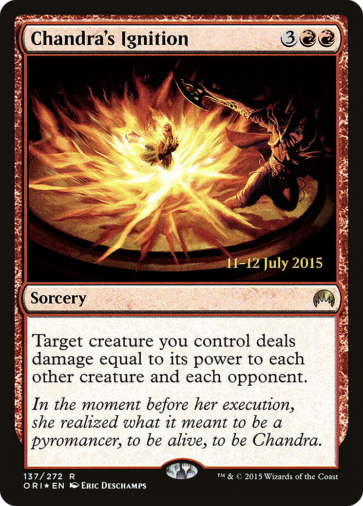 Chandra's Ignition (PRE-137) [Magic Origins Promos] Foil