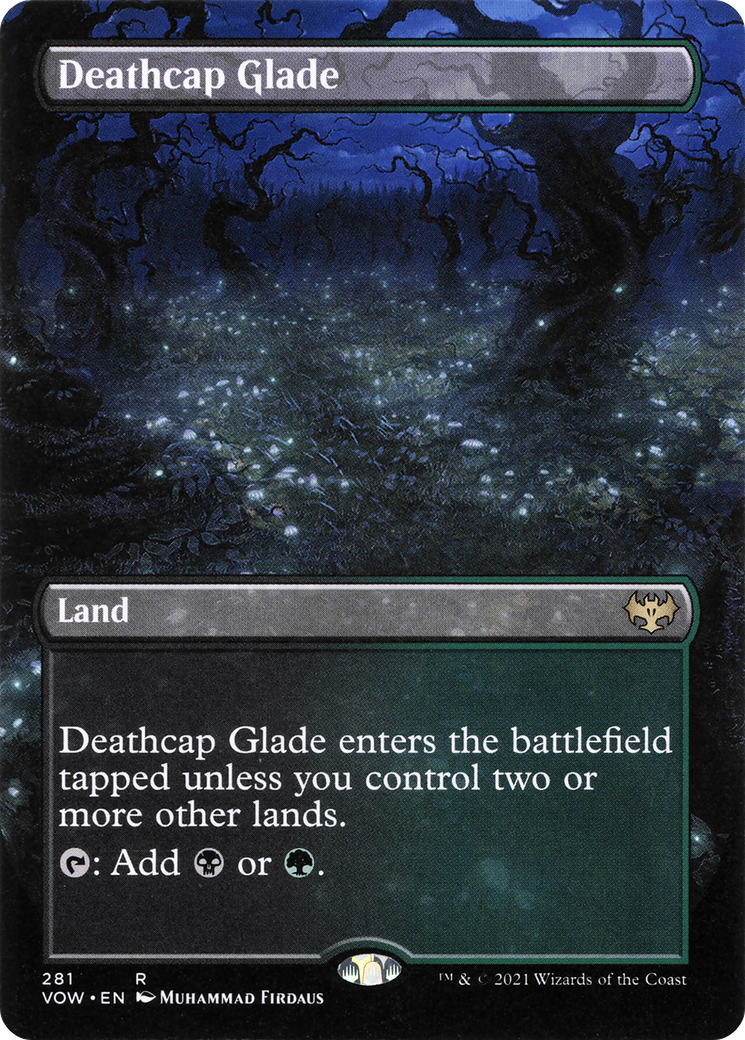 Deathcap Glade (Borderless) (VOW-281) [Innistrad: Crimson Vow] Foil