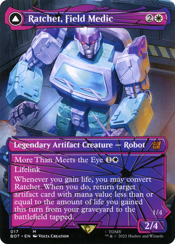 Ratchet, Field Medic (Shattered Glass) (BOT-017) (Borderless) [Transformers] Foil