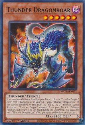 Thunder Dragonroar (Rare) (MZTM-EN077) - Maze of the Master 1st Edition