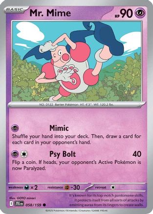 Mr. Mime (058/159) [SV09 Journey Together] Reverse Holofoil - Common