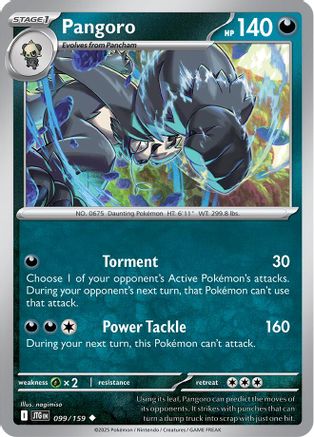 Pangoro (099/159) [SV09 Journey Together] Reverse Holofoil - Uncommon