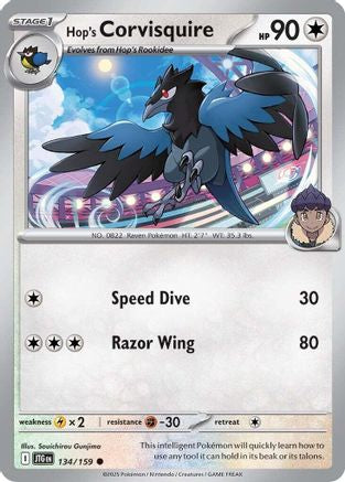 Hop's Corvisquire (134/159) [SV09 Journey Together] Reverse Holofoil - Common