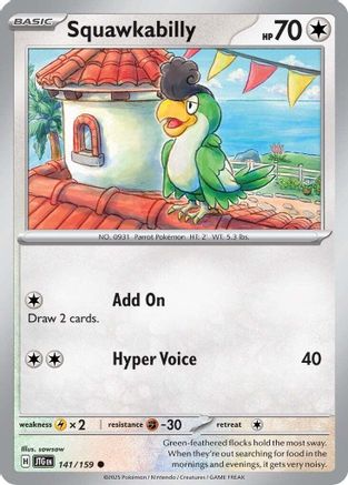 Squawkabilly (141/159) [SV09 Journey Together] Reverse Holofoil - Common