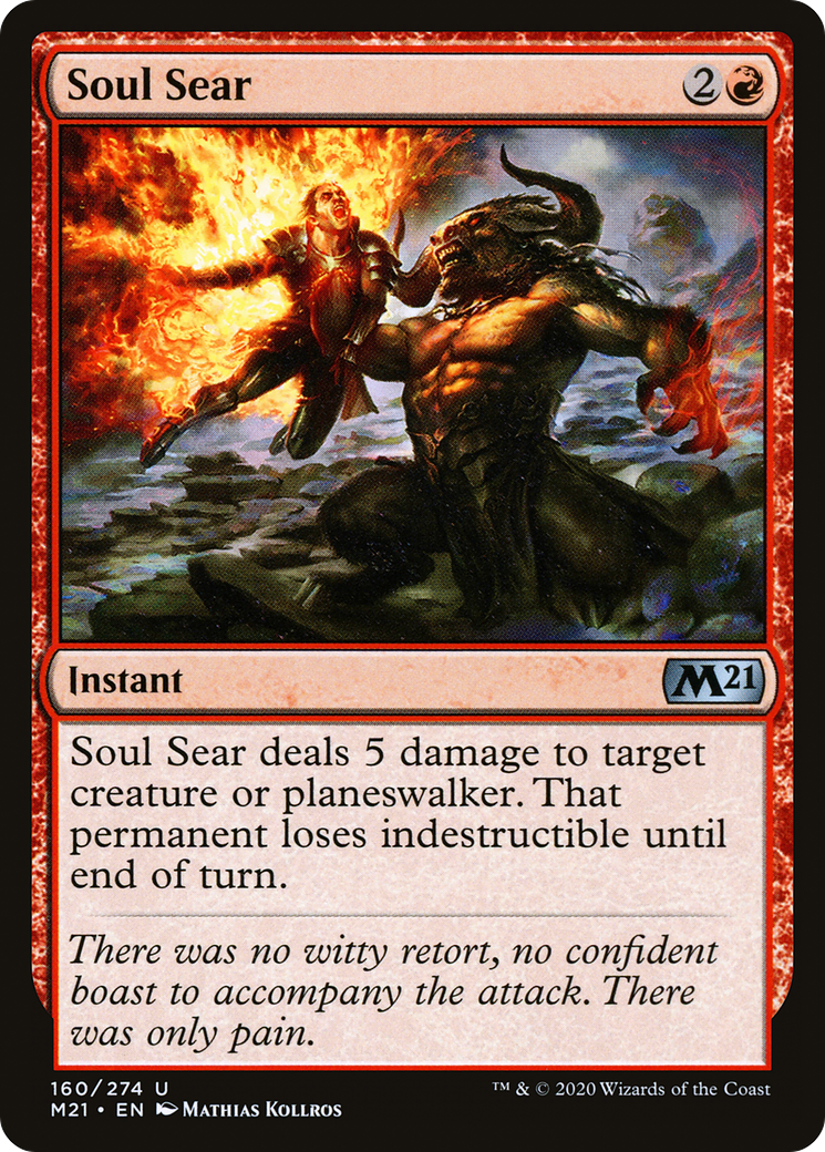 Soul Sear (M21-160) [Core Set 2021] Foil