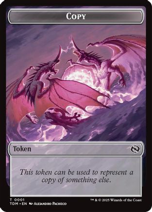 Copy // Dragon (0014) Double-Sided Token (TDC-1 // 14) [Commander: Tarkir: Dragonstorm]