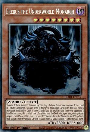 Erebus the Underworld Monarch (Prismatic Collector's Rare) (RA04-EN019) - Quarter Century Stampede 1st Edition